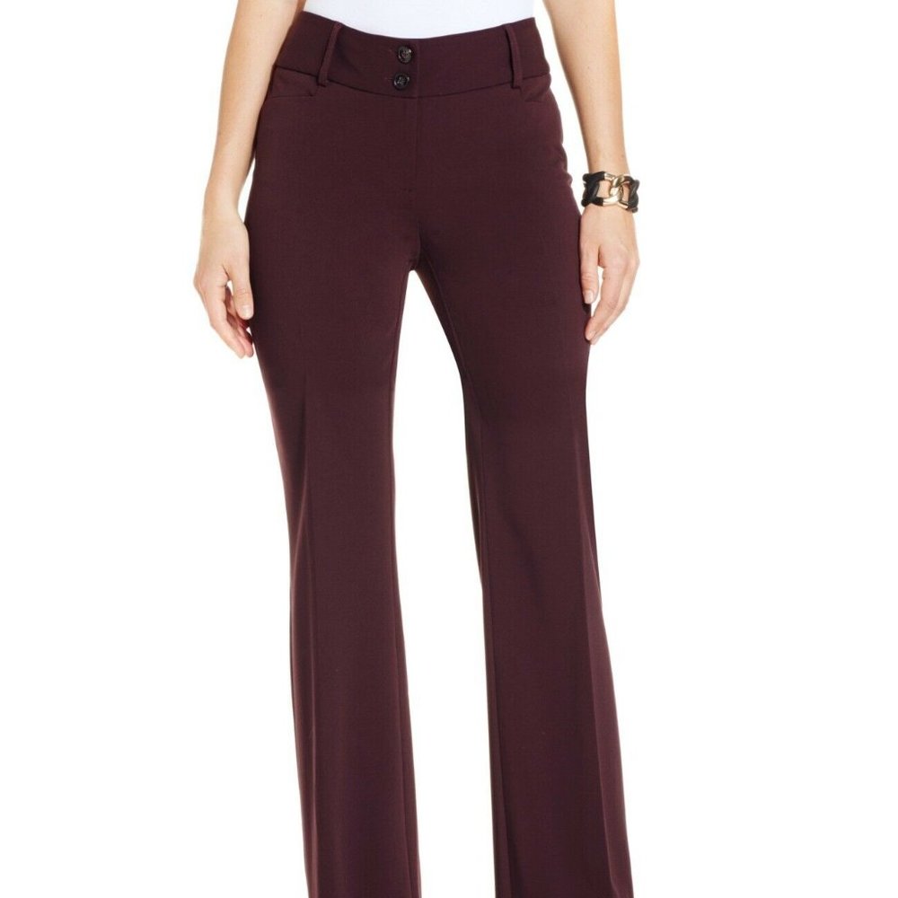 Alfani Curvy fit Wine purple size 10 dress pants work slacks *NEW WITH TAGS NWT*